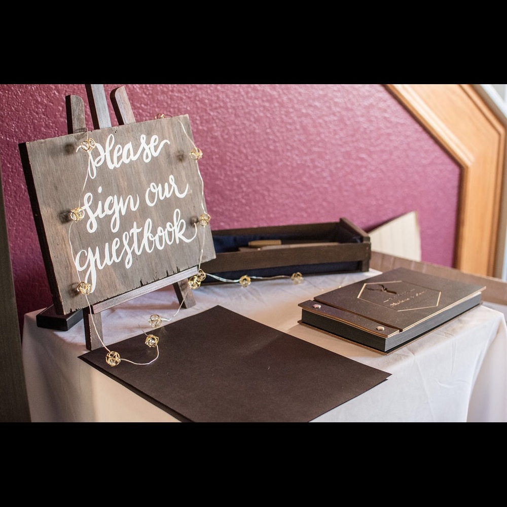 Please Sign Our Guestbook wooden sign